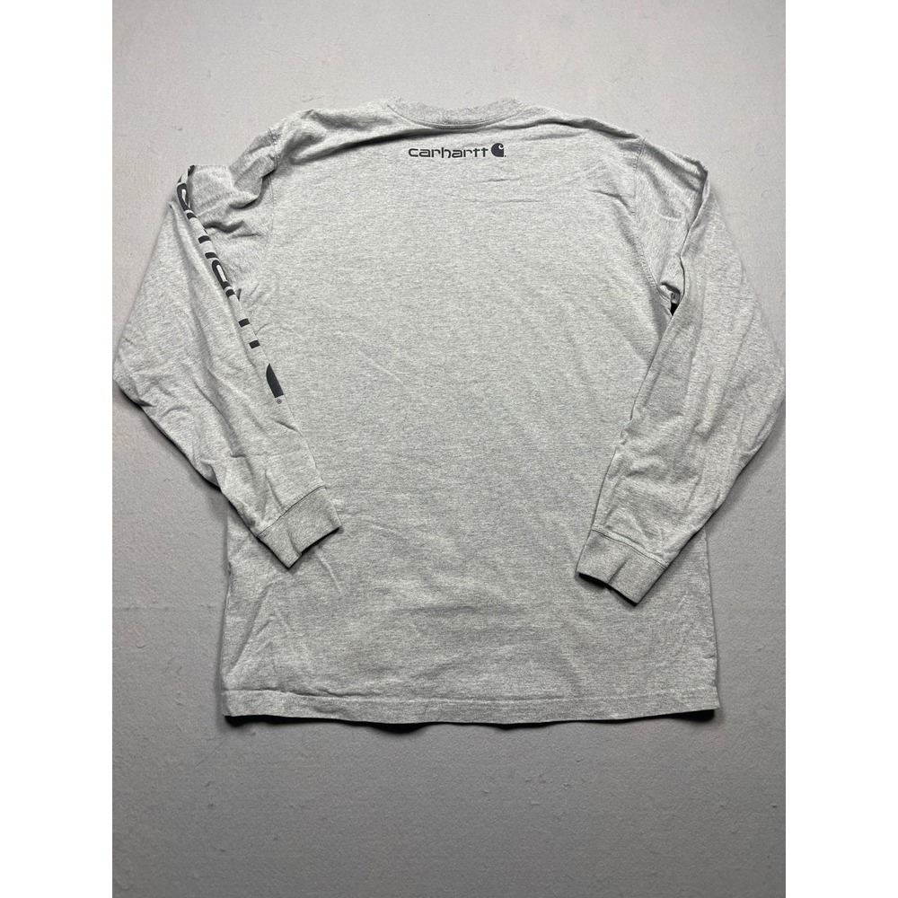 Carhartt‎ Long Sleeve T-Shirt Cotton Blend Heather Gray Large Mens